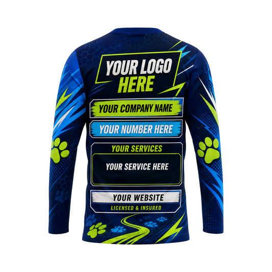 DWN001 - Custom Dog Walking Shirt - No Tools Abstract Service Poster - back