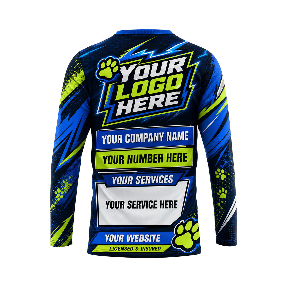 DWN002 - Custom Dog Walking Shirt - Sport Vibe - back