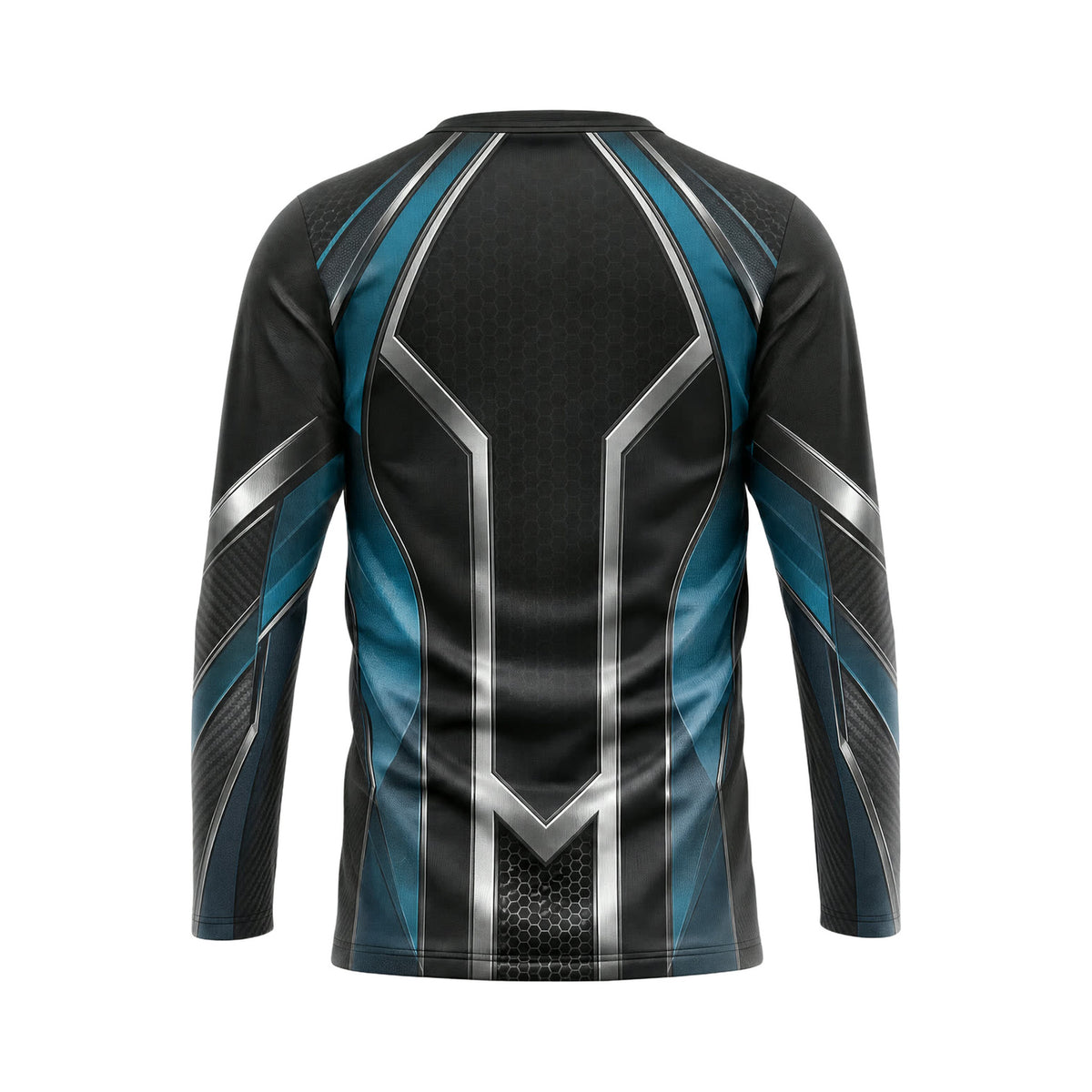 Teal Carbon Spine custom team jersey HTJS023 - back