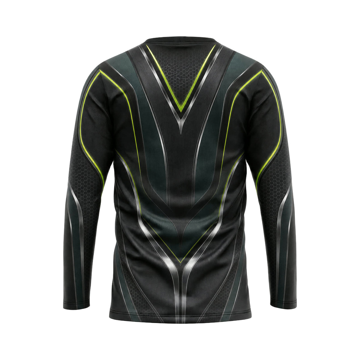Black Lime V-Frame custom team jersey HTJS031 - back