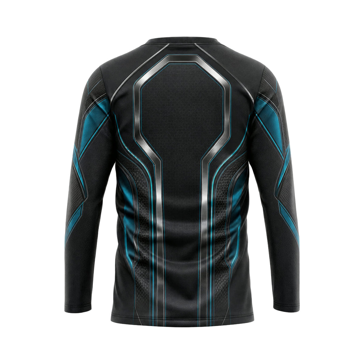 Black Teal Frame custom team jersey HTJS042 - back