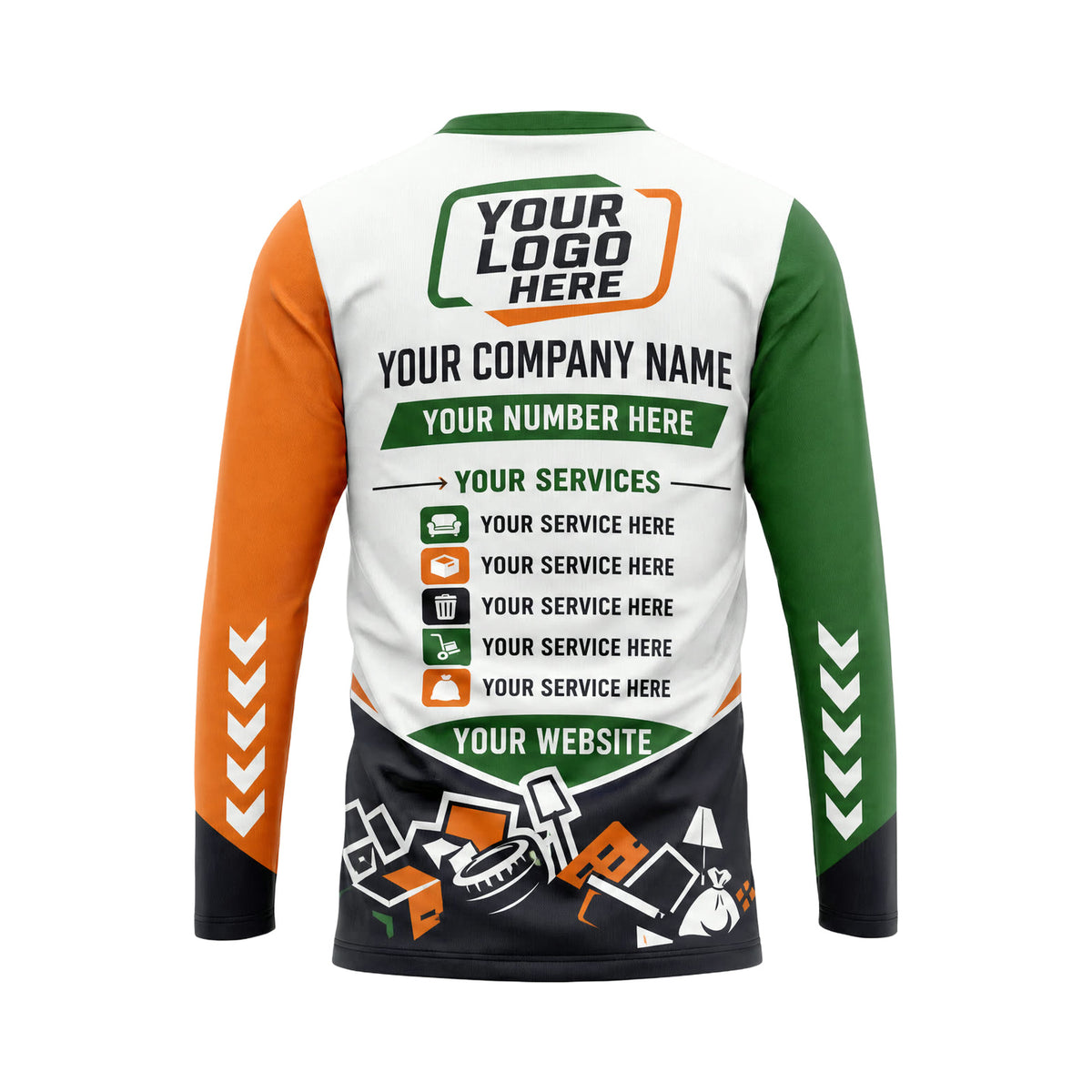JRN004 - Custom Junk Removal Shirt - Signature Workwear - back