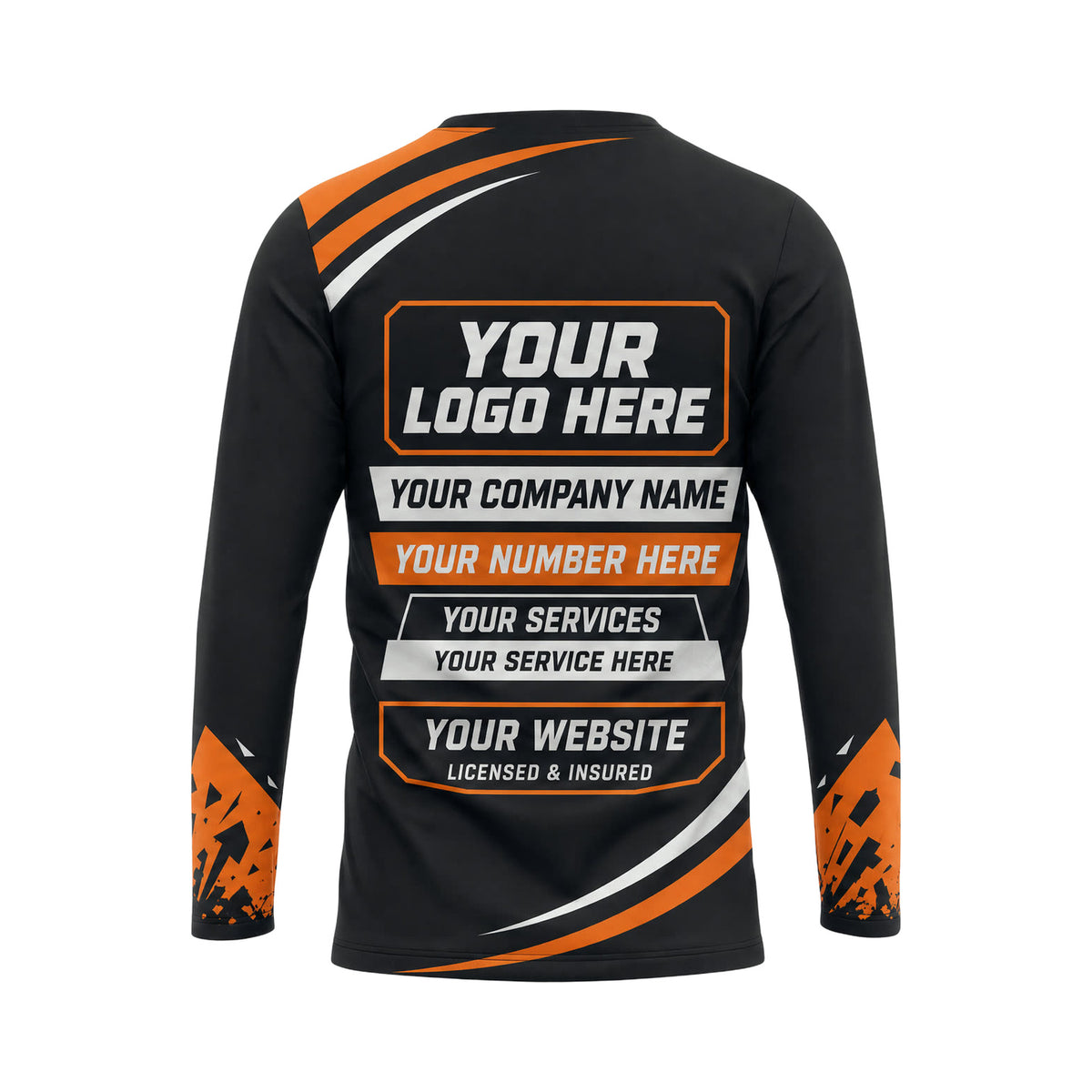 JRN011 - Custom Junk Removal Shirt - Double Curve Sport - back