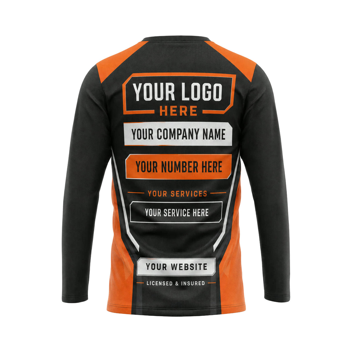 JRN020 - Custom Junk Removal Shirt - Shoulder Color Block - back