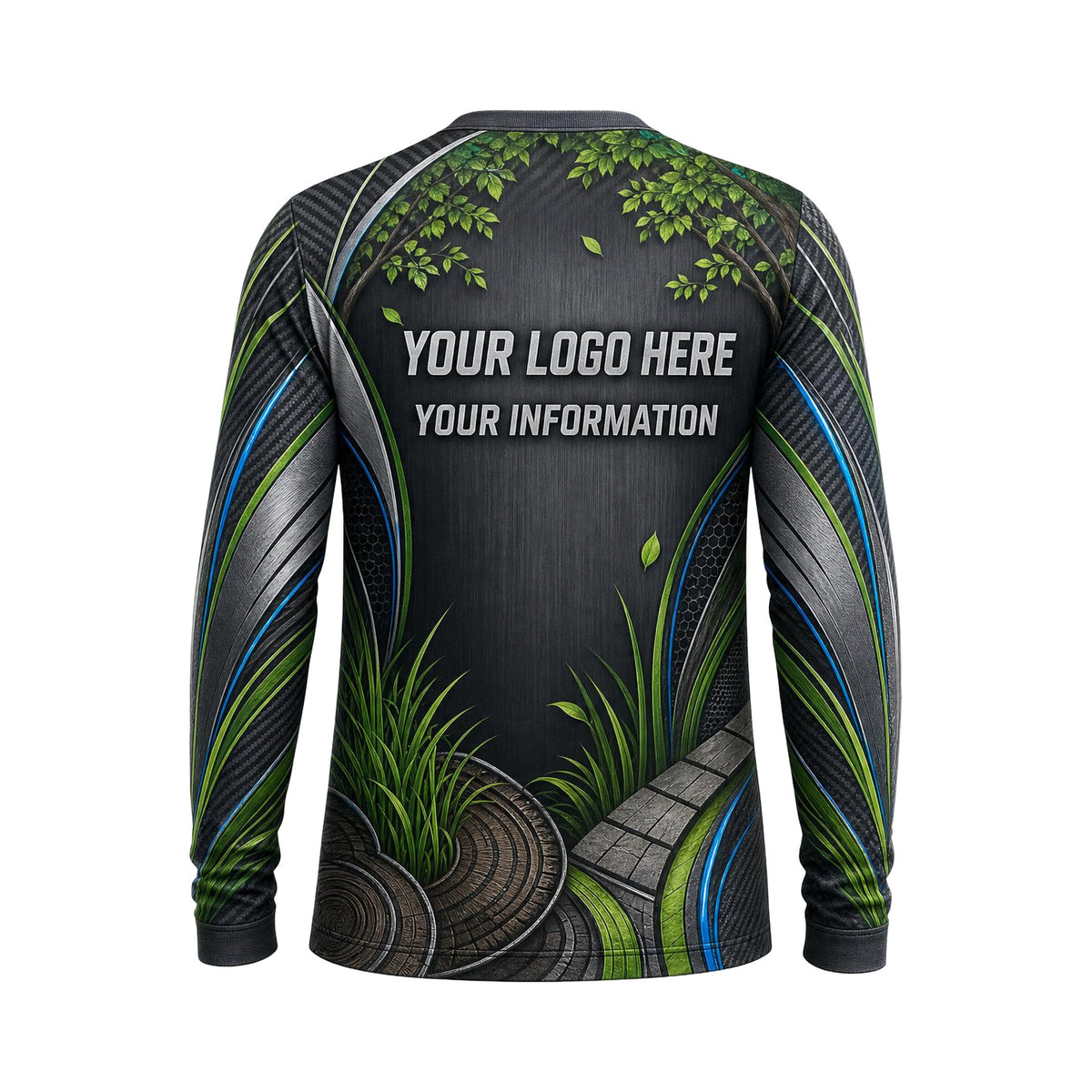 Carbon Grass Edge custom lawn care shirt LCGP0036 - back