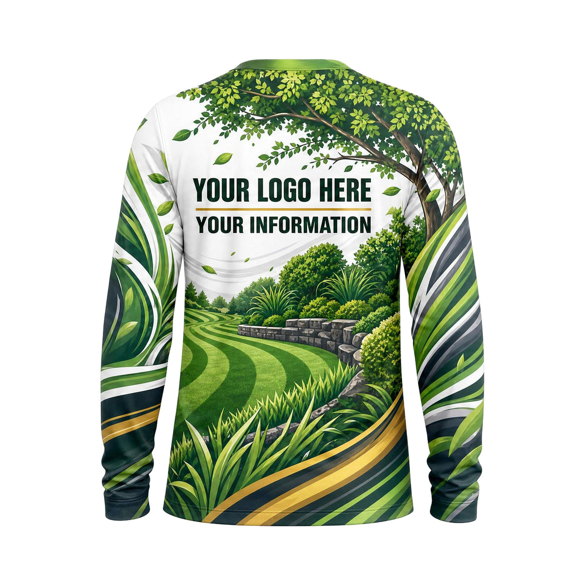 Green Crew Heritage custom lawn care shirt LCGP0039 - back