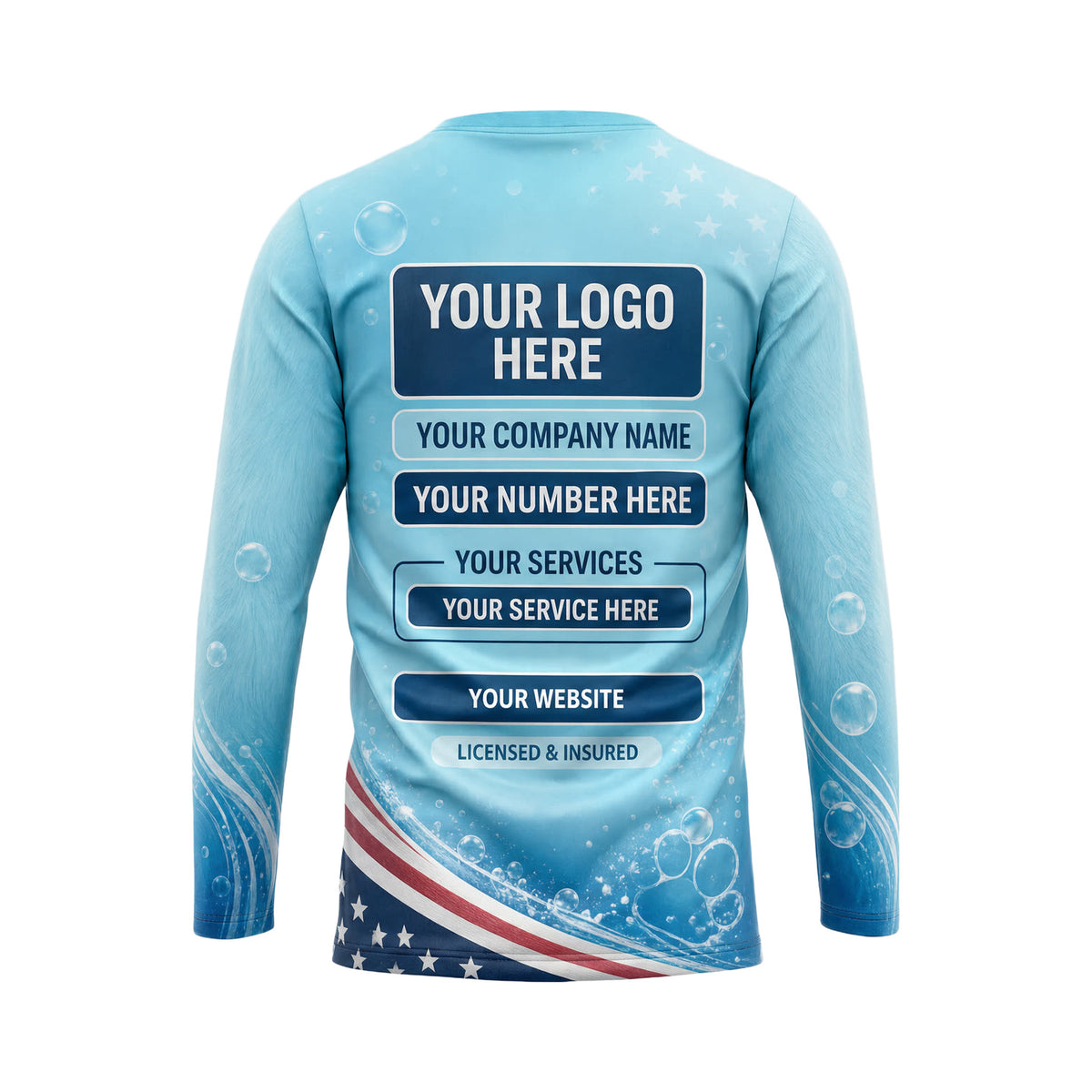 PGN010 - Custom Pet Grooming Shirt - Star Field Shoulder - back