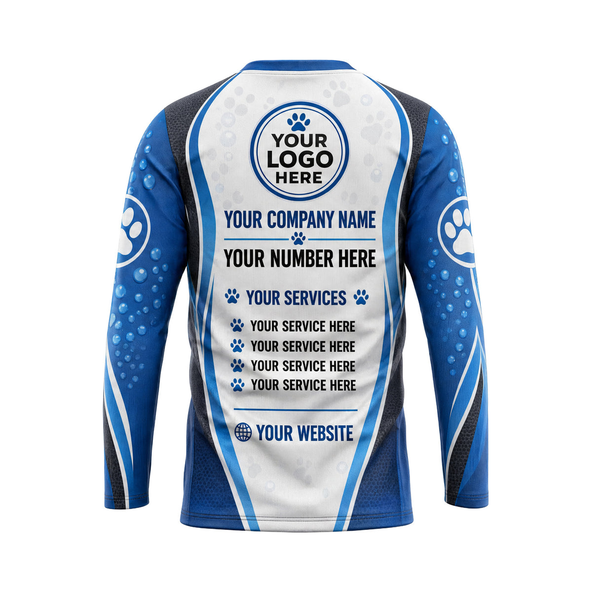 PGN031 - Custom Pet Grooming Shirt - Sport Sym - back