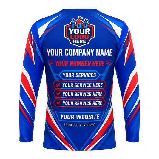 PRN034 - Custom Party Rental Shirt - Varsity Castle Crest Sport - back