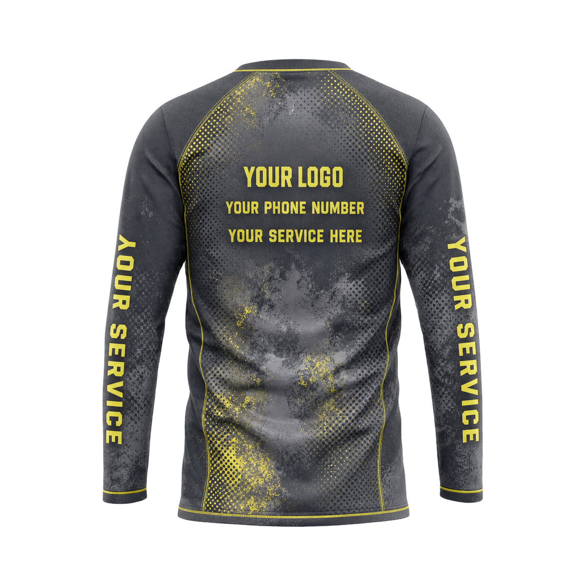 RFN001 - Custom Roofing Shirt - Hivis - back
