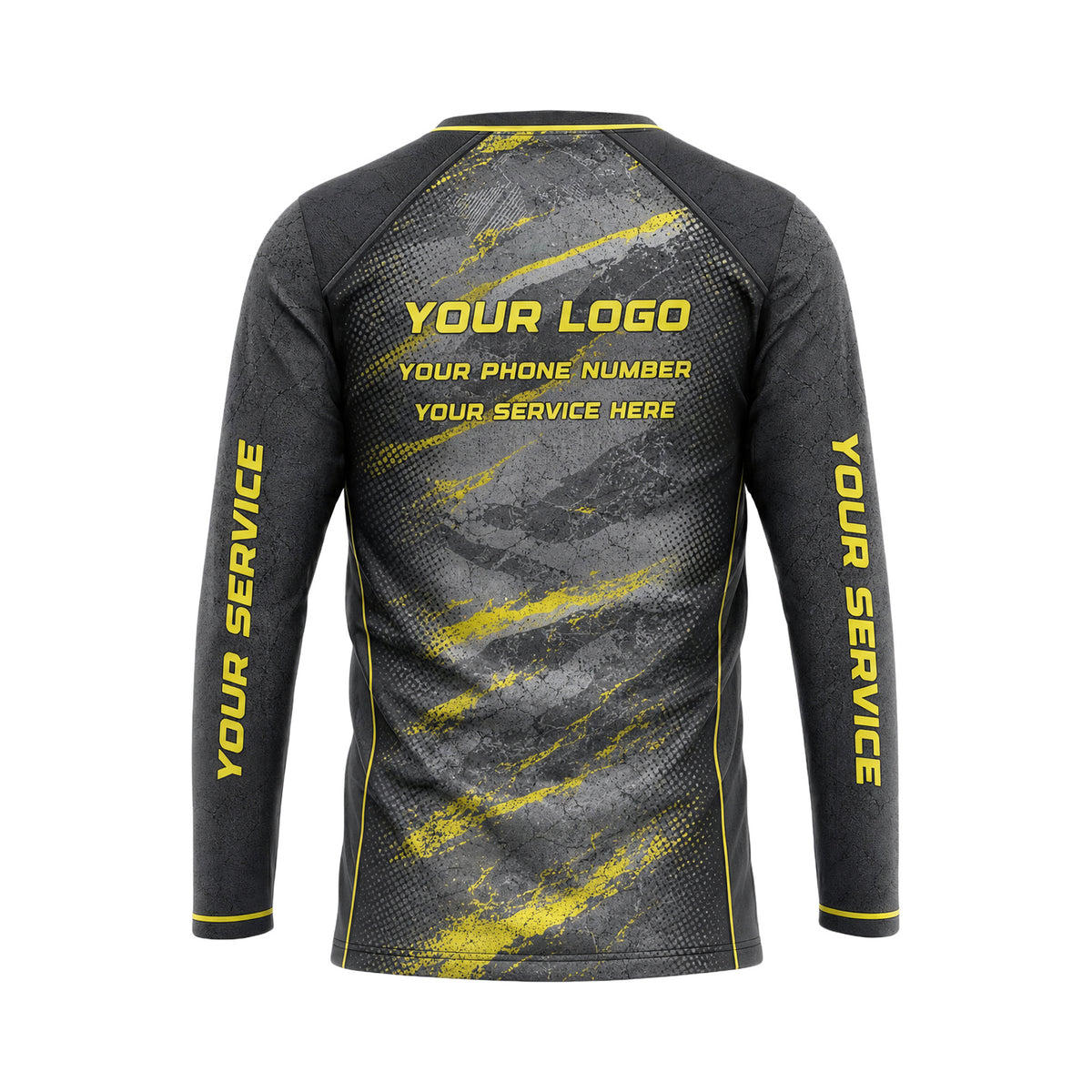 RFN006 - Custom Roofing Shirt - Hivis - back