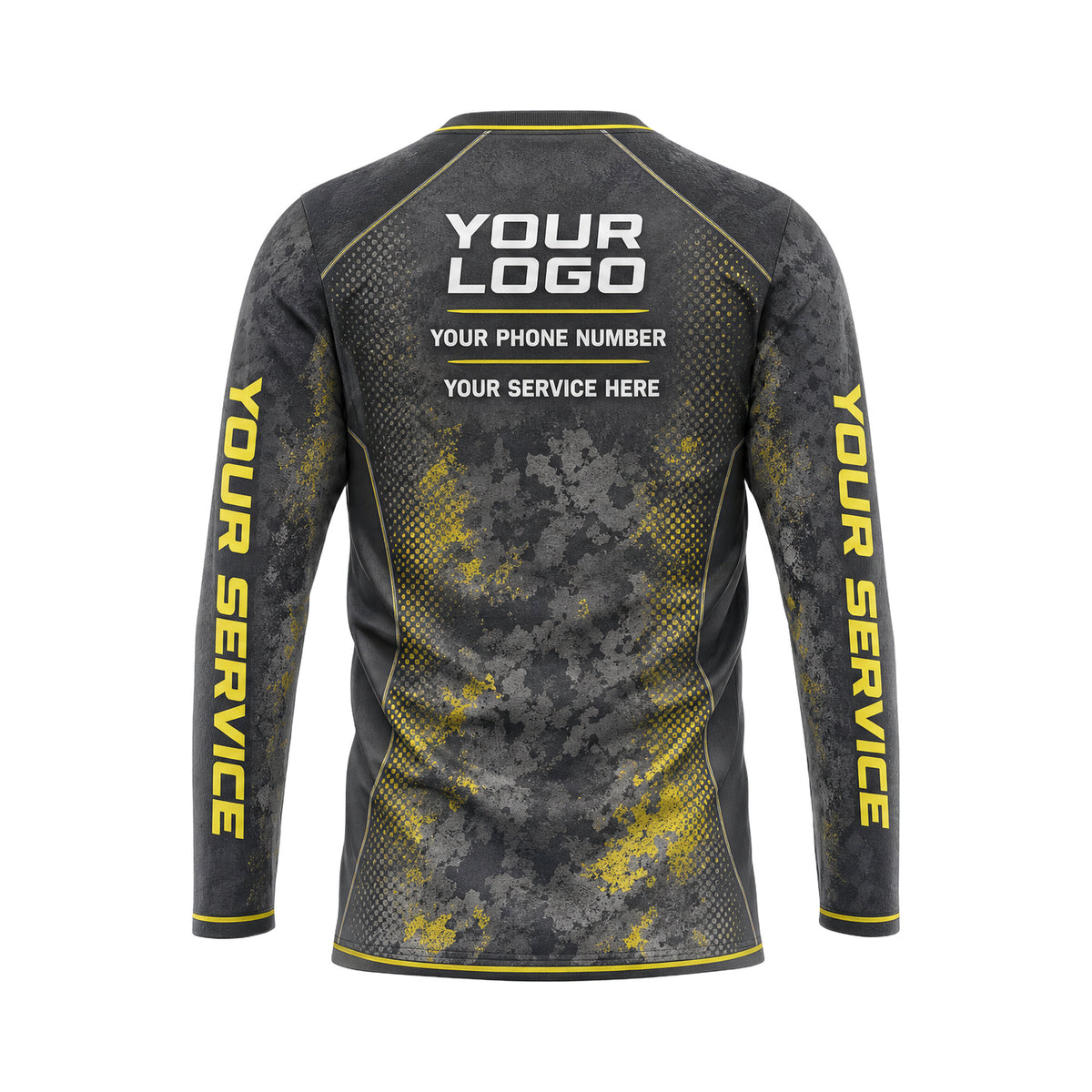 RFN008 - Custom Roofing Shirt - Hivis - back
