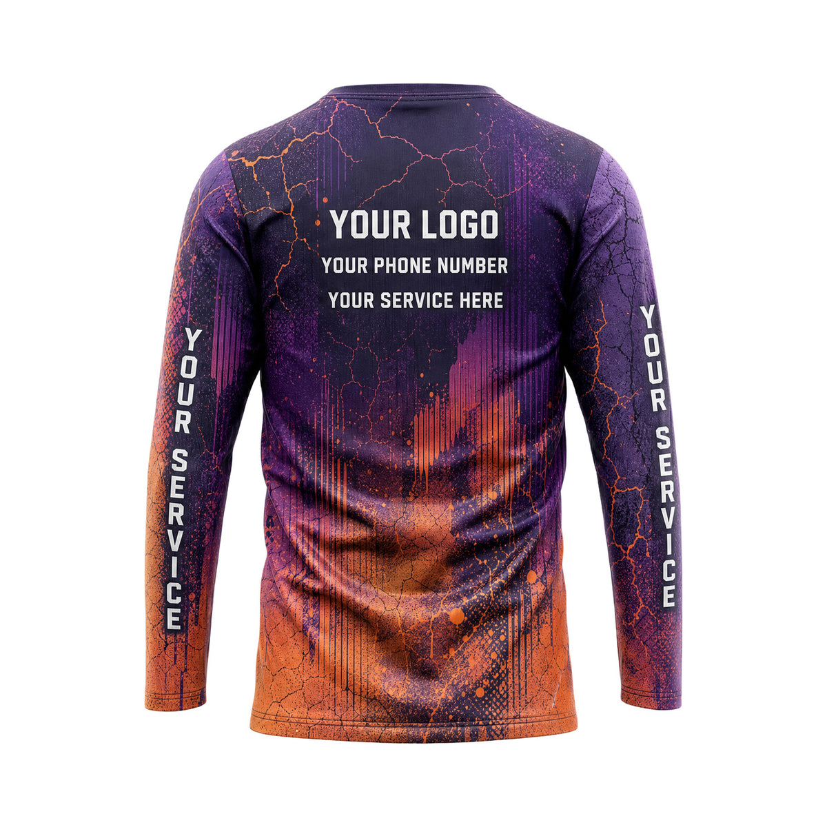 RFN011 - Custom Roofing Shirt - Sunsetpurple - back