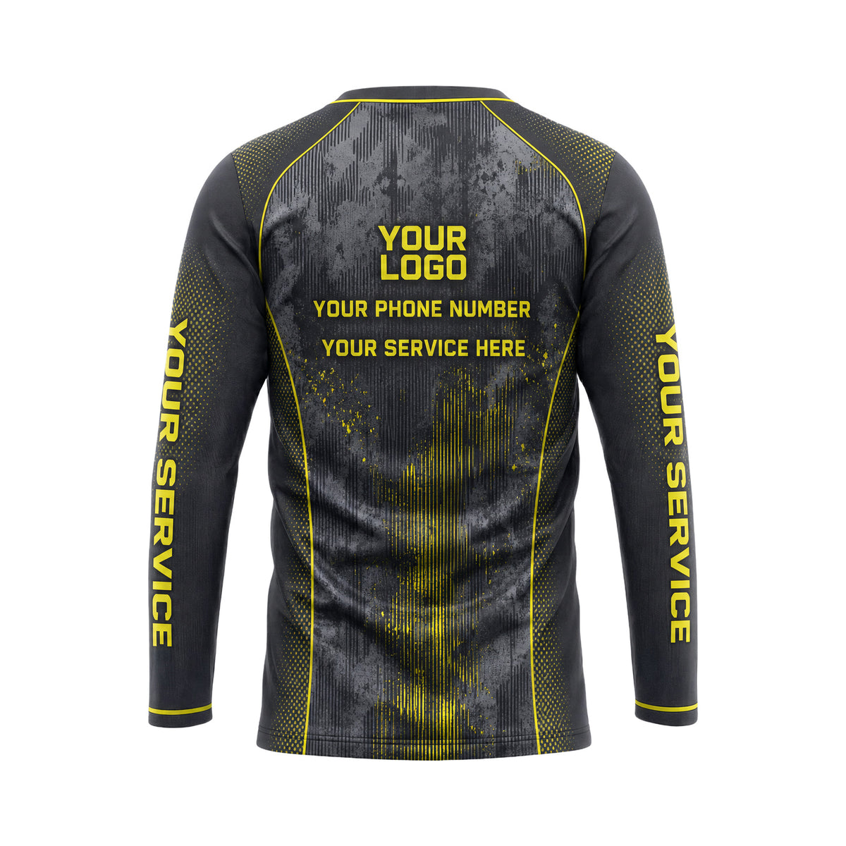 RFN012 - Custom Roofing Shirt - Hivis - back