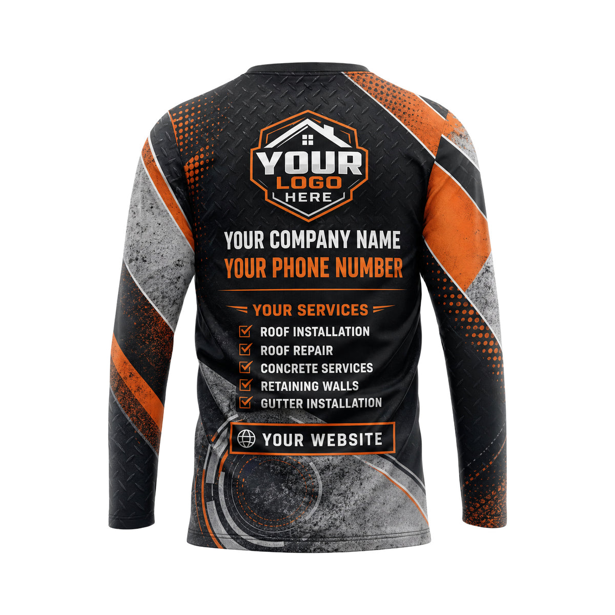 RFN013 - Custom Roofing Shirt - Fusion - back