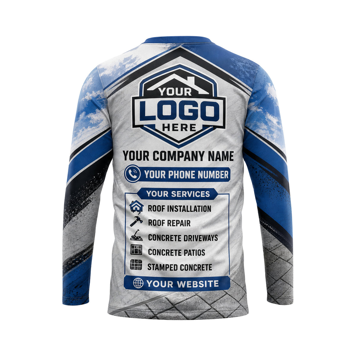RFN014 - Custom Roofing Shirt - Mascot Pro - back