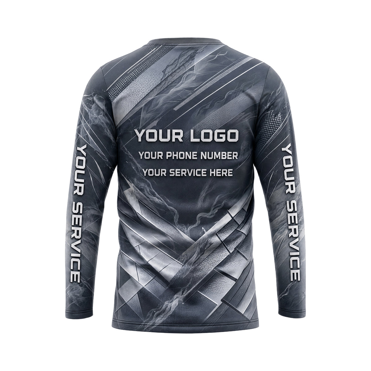 RFN021 - Custom Roofing Shirt - Chrome - back