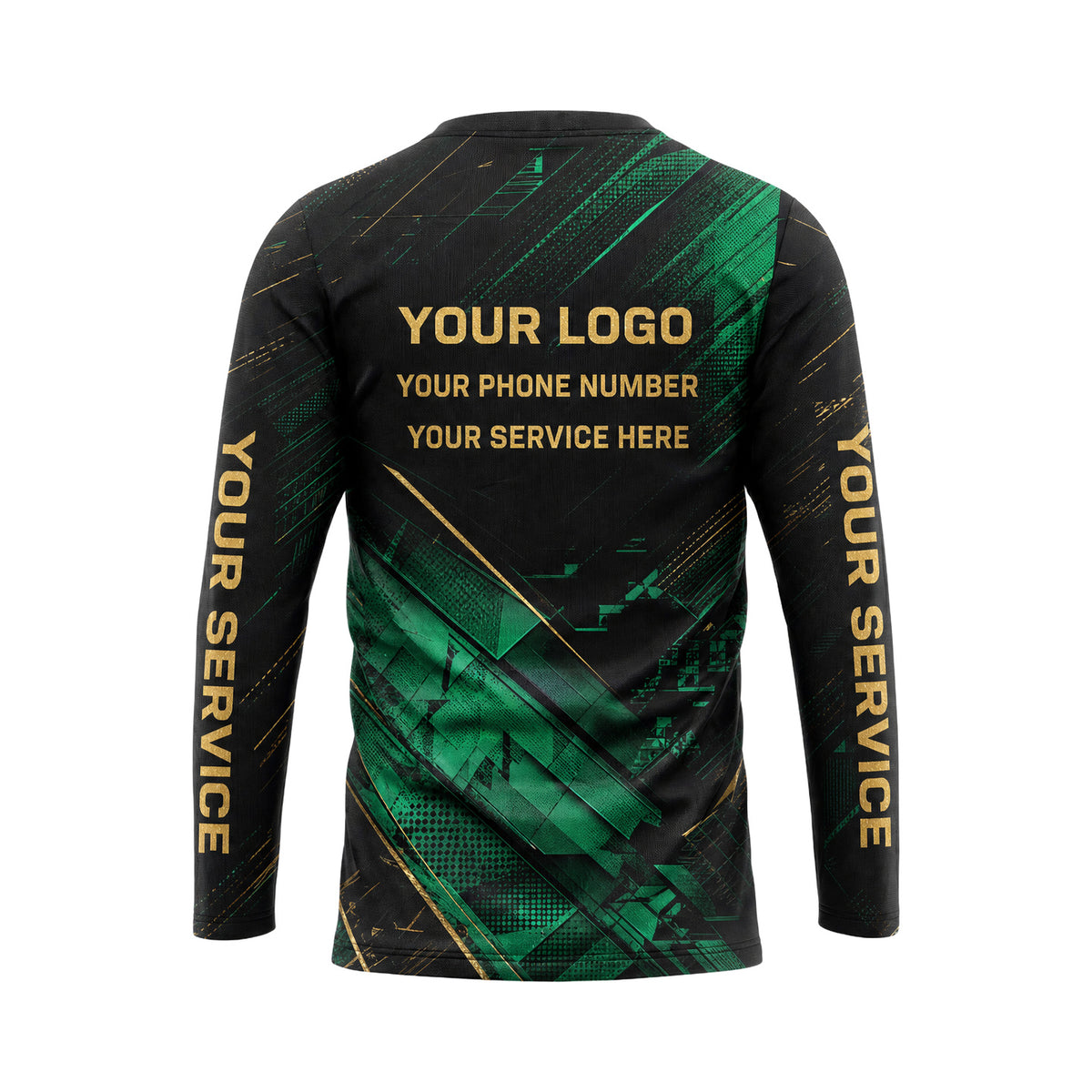RFN022 - Custom Roofing Shirt - Emerald - back