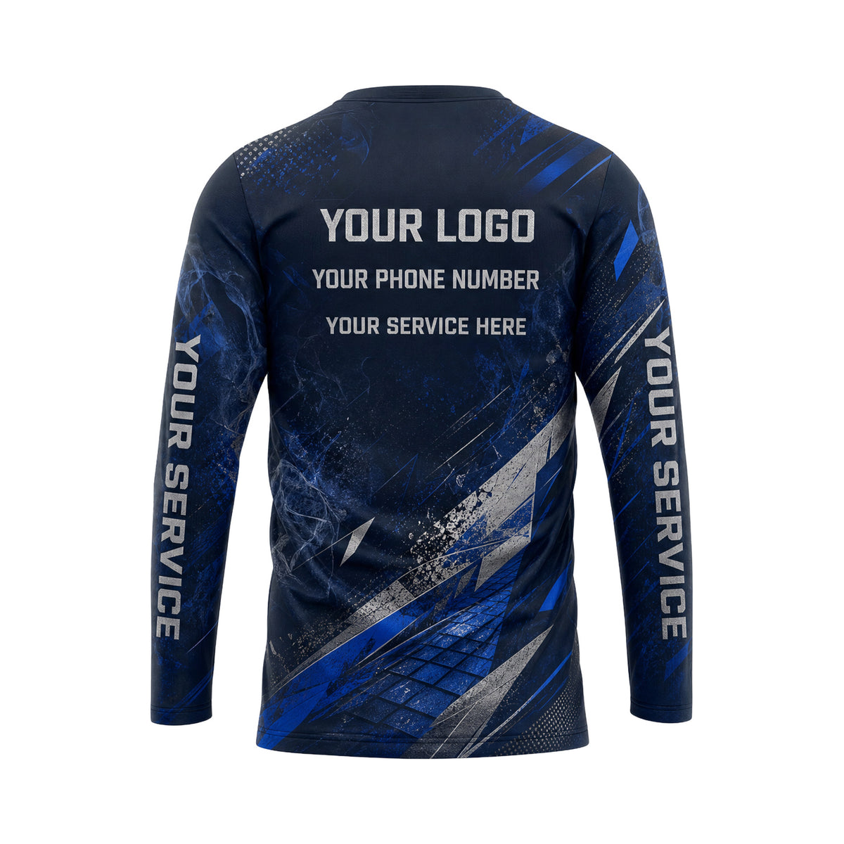 RFN026 - Custom Roofing Shirt - Royal - back