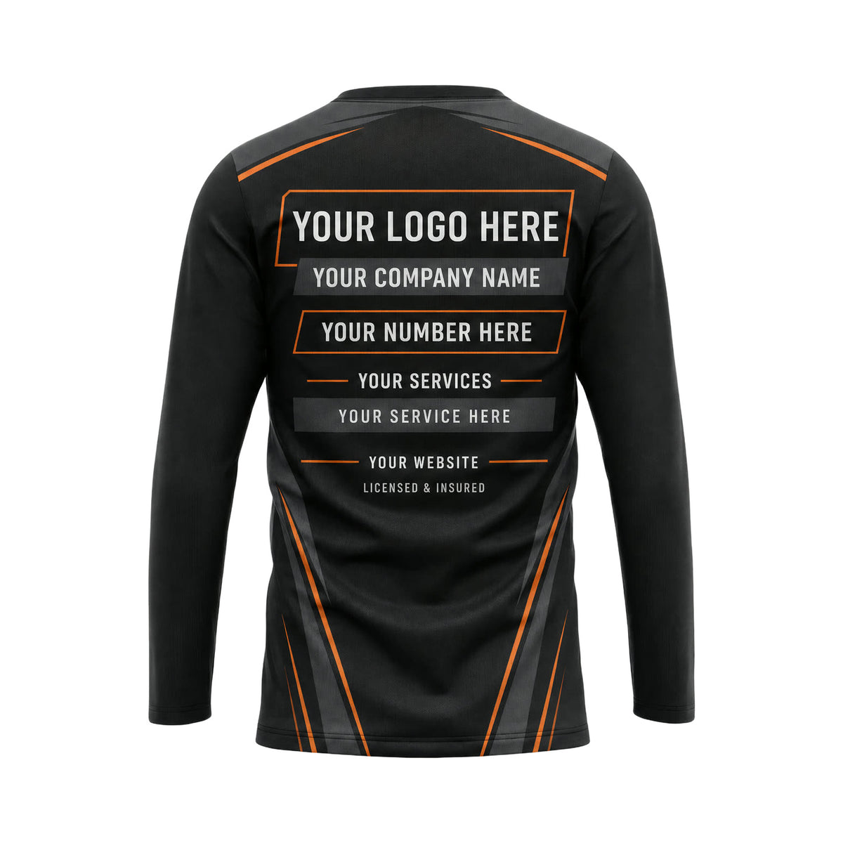 RFN039 - Custom Roofing Shirt - Thin Speed Stripe - back
