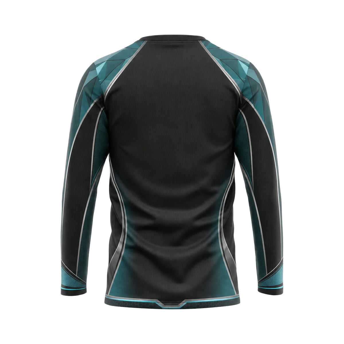 Black Teal Edge custom team jersey SJS034 - back