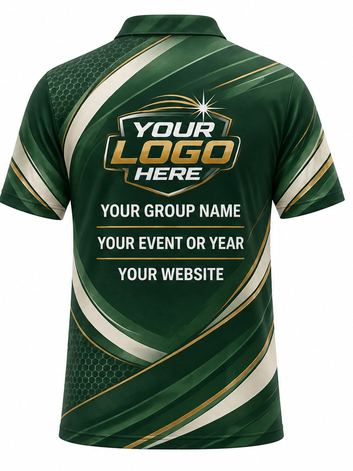 GLF004 - Custom Golf Polo - Fairway Cream - back
