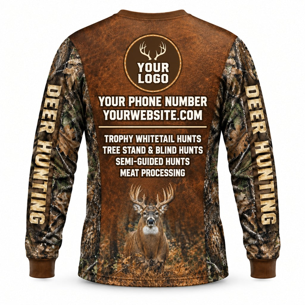 HG020 - Custom Hunting Guide Shirt - Leather Strap Buck - back