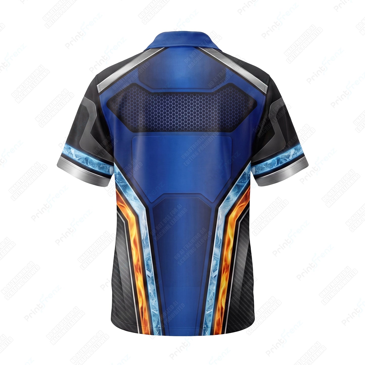 Carbon Fire Ice Core custom HVAC shirt HVPB14 - back