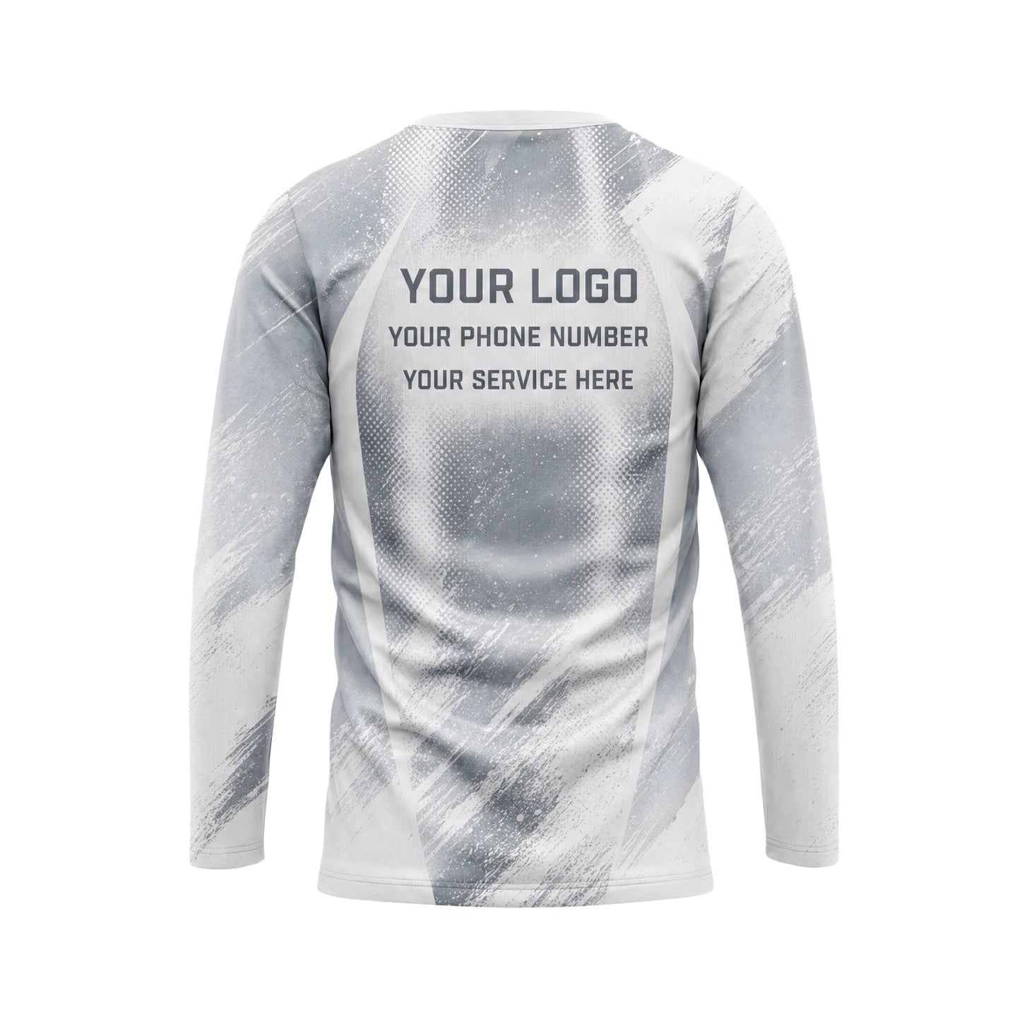 Silver Grunge Sweep custom jersey JSC0025 - back