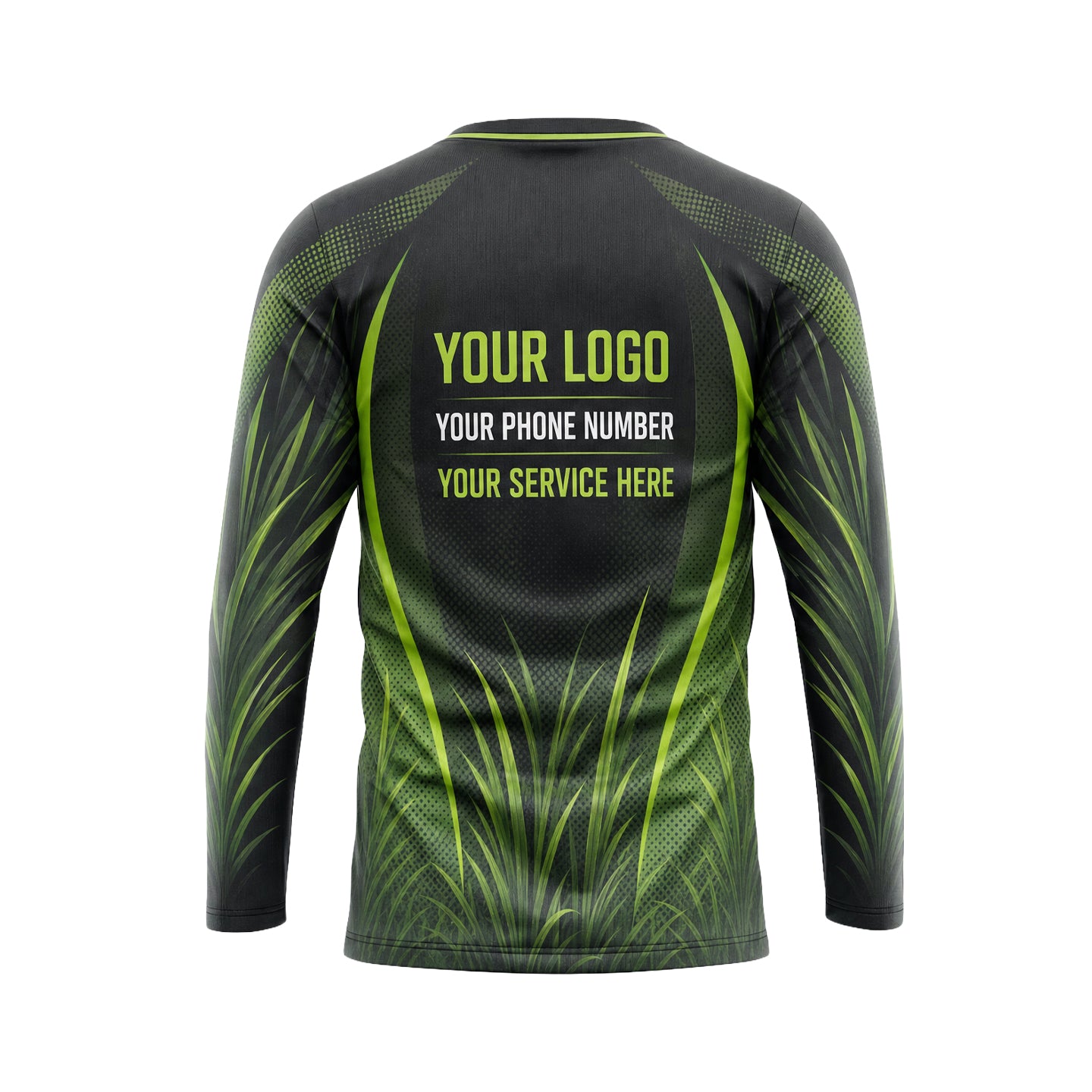 Lime Grass Blades custom jersey LCJSC0001 - back