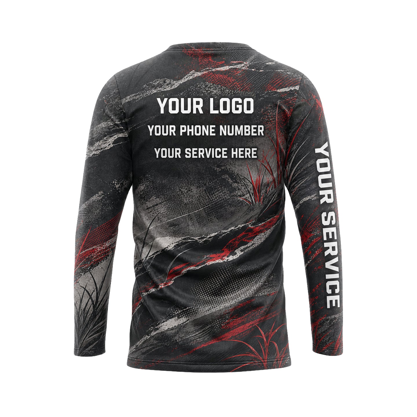 Crimson Ash Thicket abstract print shirt LCABSV0005 - back