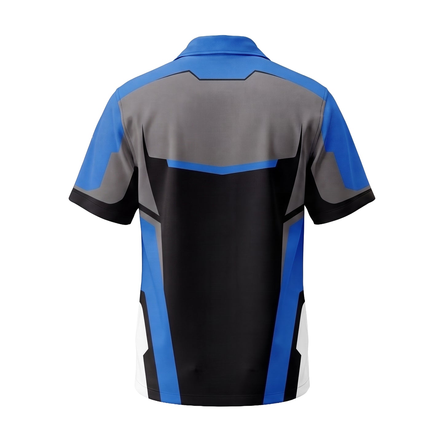 Nail Gun Roofer Blue Roofer mascot shirt ROMC01B - back