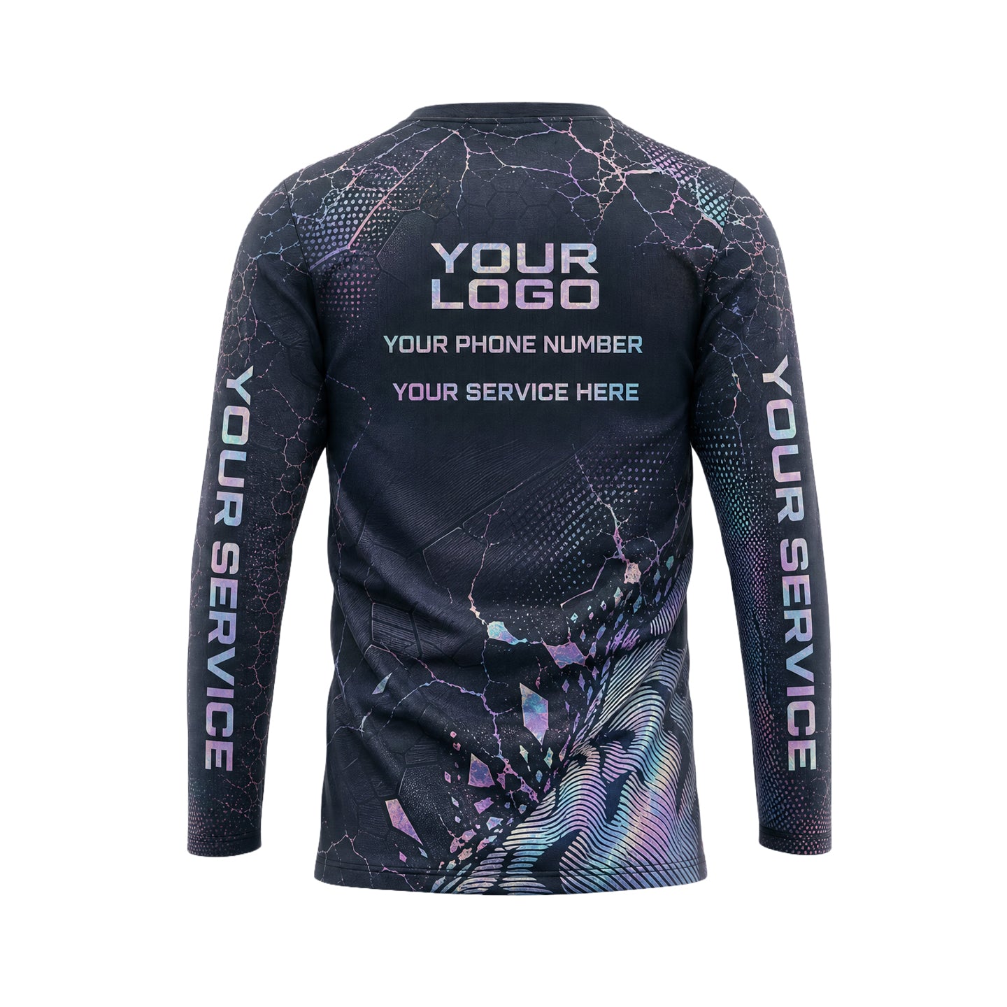 Iridescent Snakeskin Swirl pest control abstract shirt PCABSV0003 - back