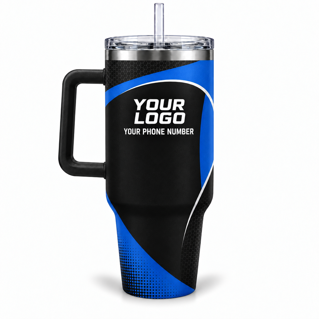 ADN009 personalized tumbler 40oz back product mockup
