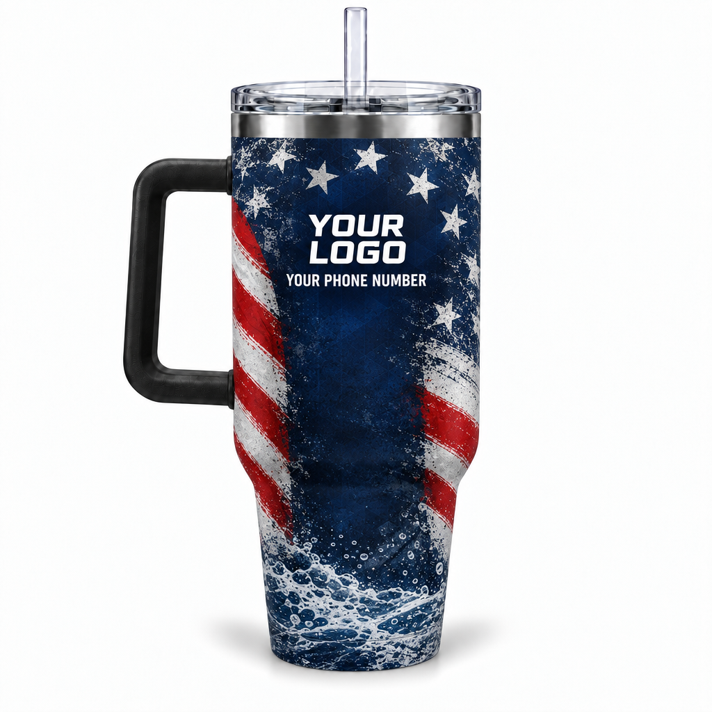ADN013 personalized tumbler 40oz back product mockup