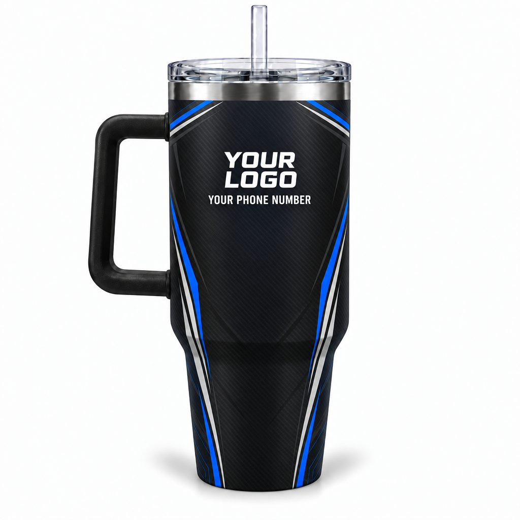 ADN029 personalized tumbler 40oz back product mockup
