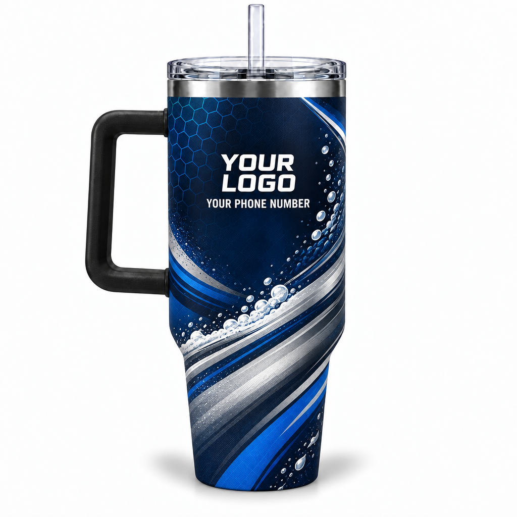 ADN033 personalized tumbler 40oz back product mockup