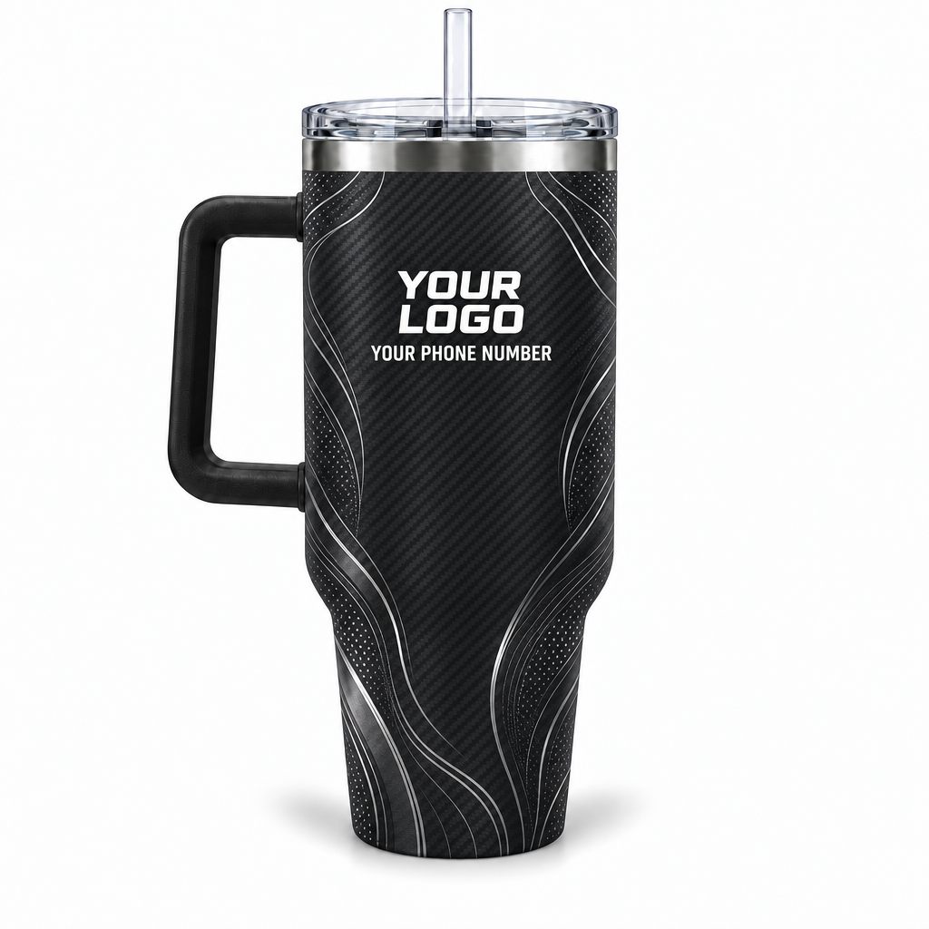 ADN045 personalized tumbler 40oz back product mockup