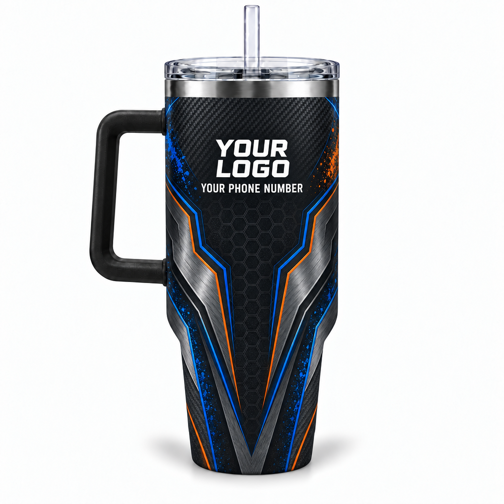 ADN049 personalized tumbler 40oz back product mockup