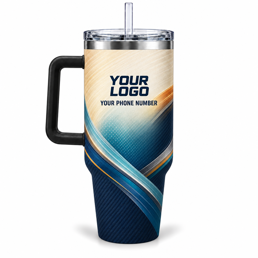ADN054 personalized tumbler 40oz back product mockup
