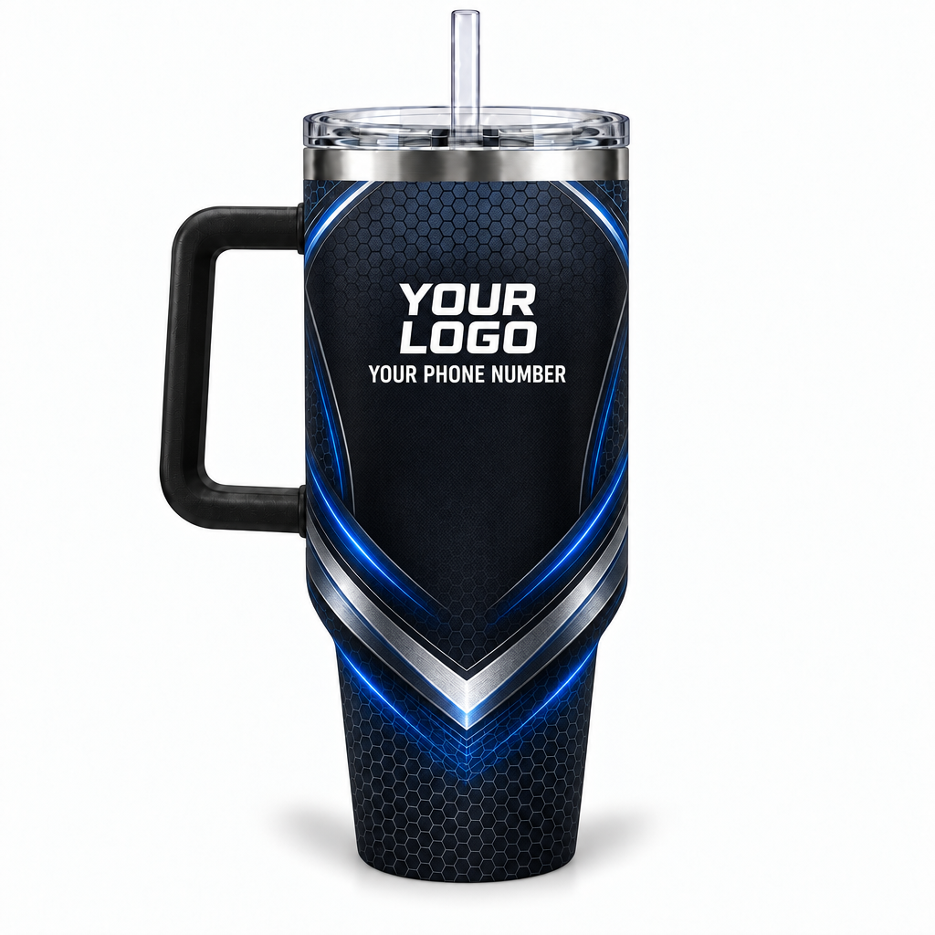ADN055 personalized tumbler 40oz back product mockup