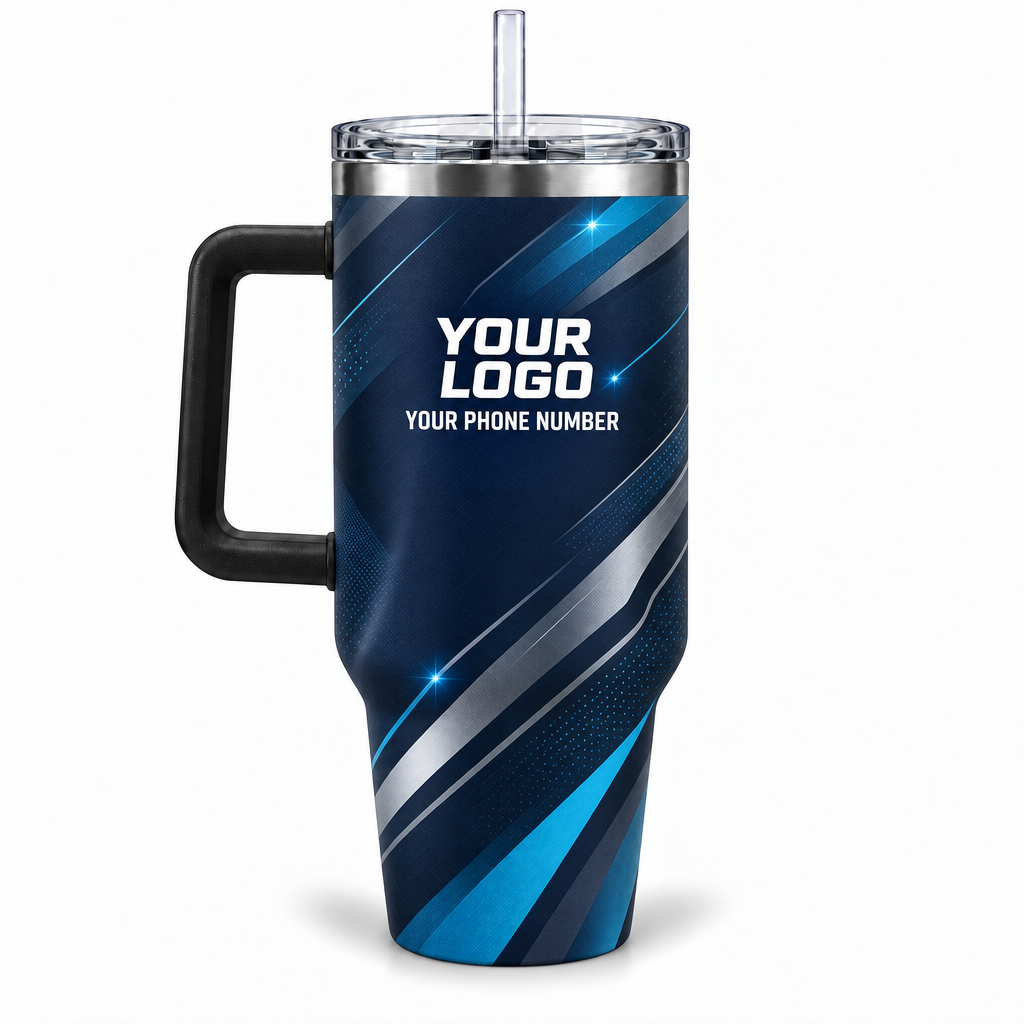 ADN064 personalized tumbler 40oz back product mockup