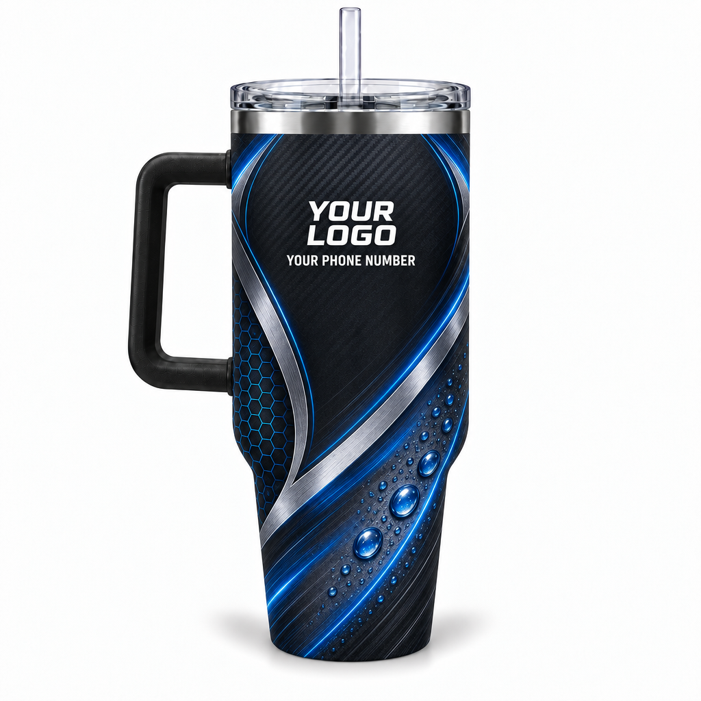 ADN072 personalized tumbler 40oz back product mockup