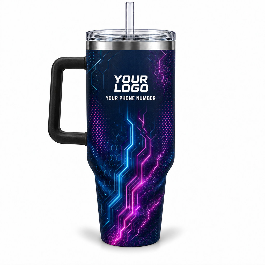 ELN016 personalized tumbler 40oz back product mockup