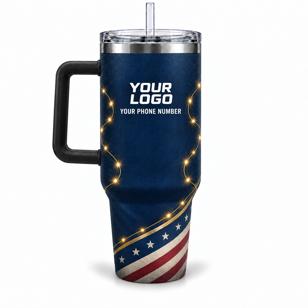 HLN005 personalized tumbler 40oz back product mockup