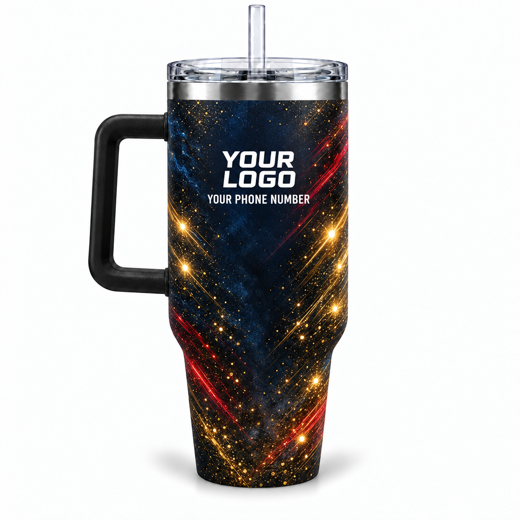 HLN008 personalized tumbler 40oz back product mockup