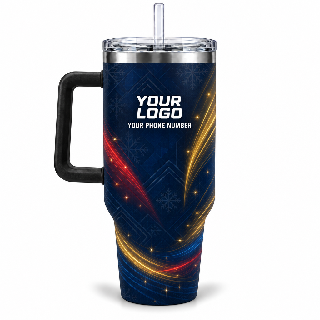 HLN009 personalized tumbler 40oz back product mockup