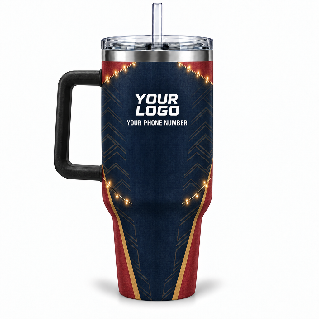 HLN012 personalized tumbler 40oz back product mockup