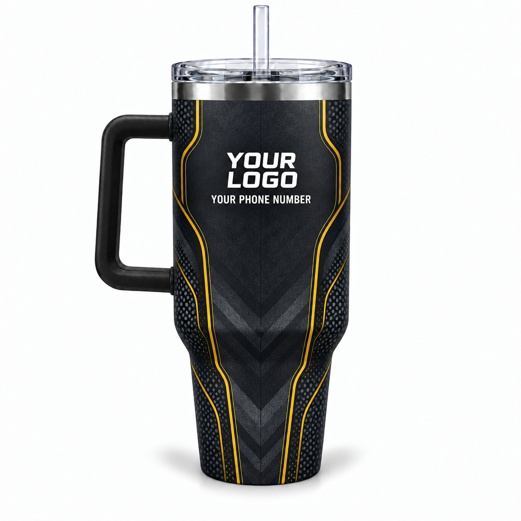 HMN007 personalized tumbler 40oz back product mockup