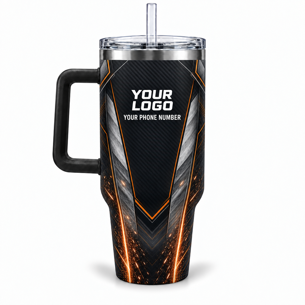HMN014 personalized tumbler 40oz back product mockup
